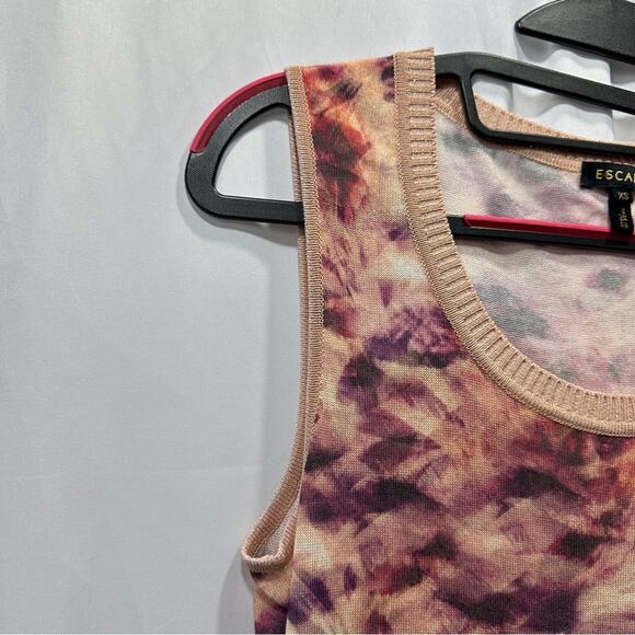 Escada Tie Dye Brown Tank Top Size XS - Picture 3 of 8